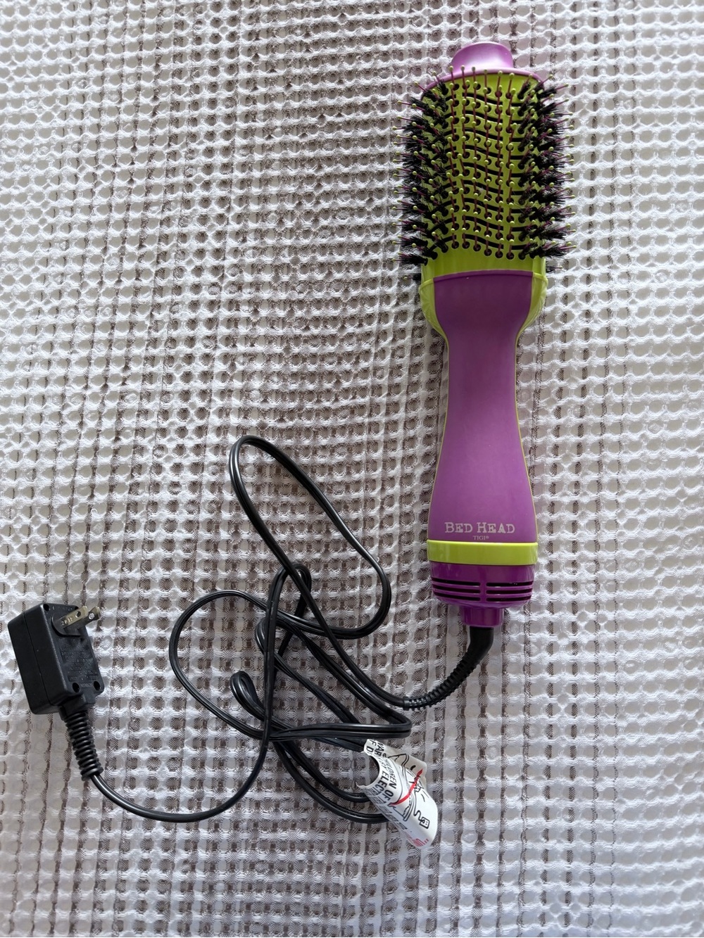 BedHead Purple and Lime Round Hot Air Styling Brush